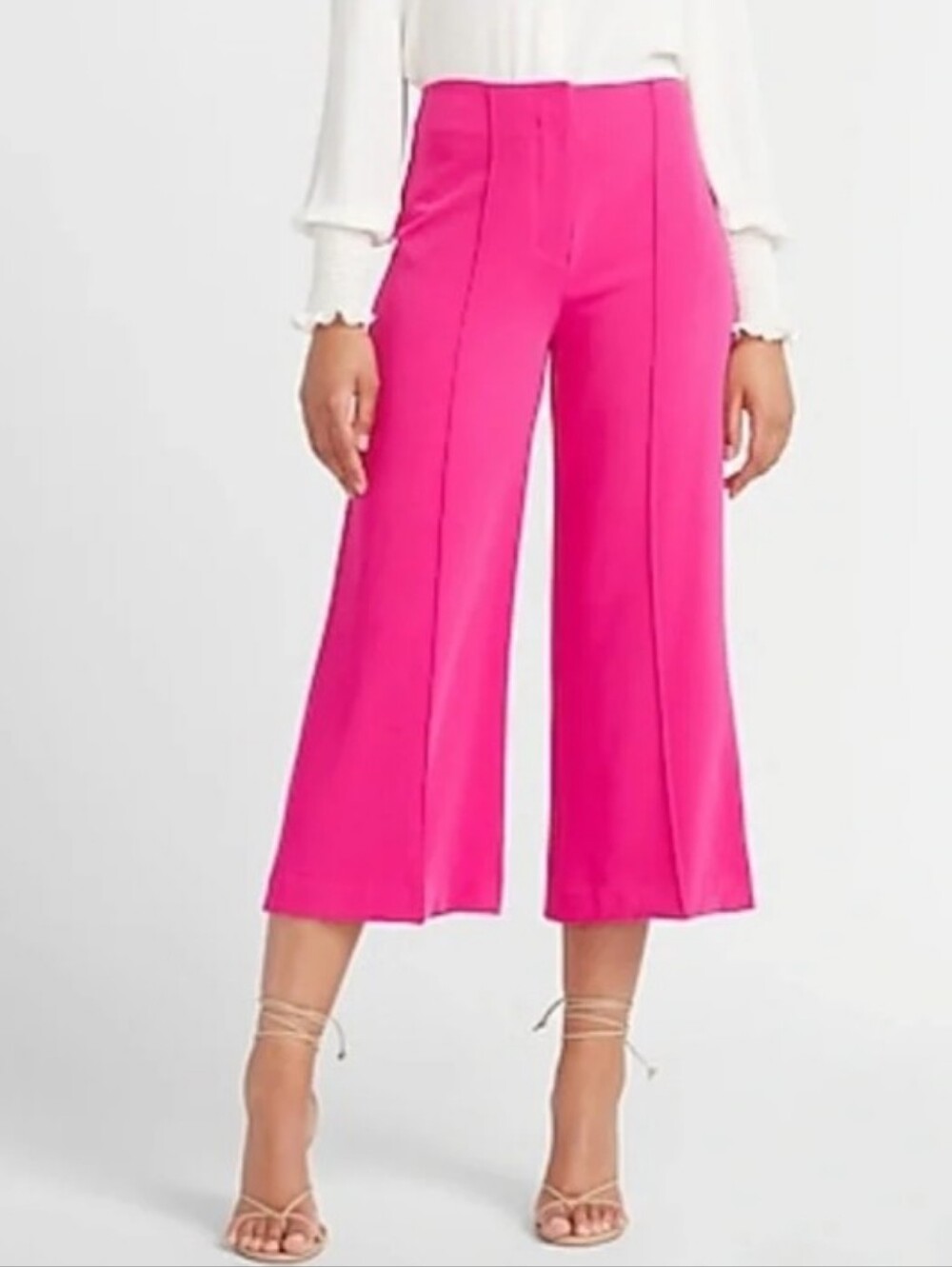 Express High waisted cropped wide leg pant
